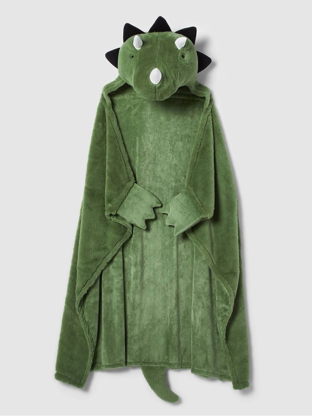 Pillowfort Dinosaur Kids Hooded Blanket Green Triceratops Wearable 40x50 Target